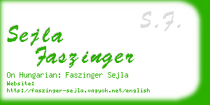 sejla faszinger business card